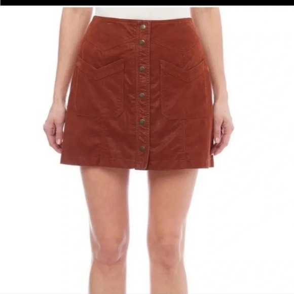Free People faux leather skirt size 2 - Picture 1 of 5